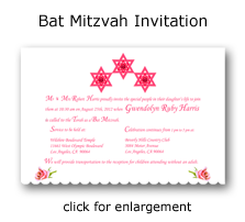 Bat Mitzvah Invite